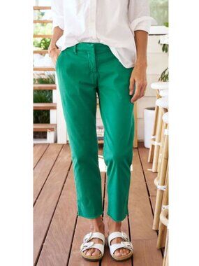 NEW $278 FRANK & EILEEN WICKLOW ITALIAN CROP CHINO PANTS IN GREEN SIZE 2